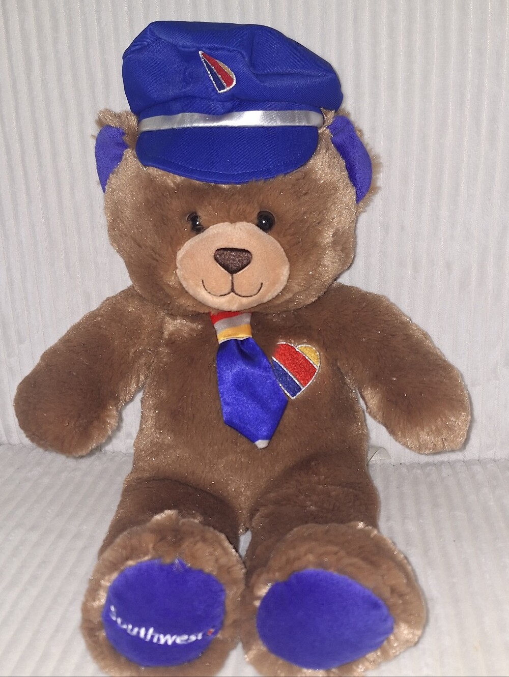 Build A Bear Southwest Airlines Plush Pilot Steward 16" Travel Collectible